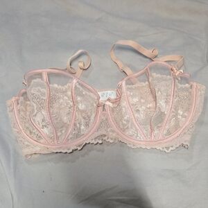 2/$10 Elegant Lace Underwire Bra - Pink